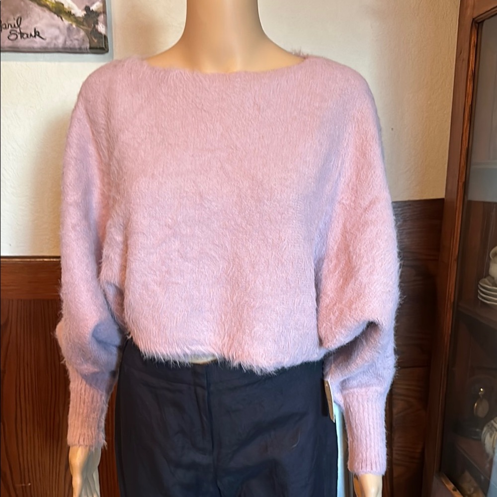 Alter’d State Cozy Lavender Pink Fuzzy Sweater